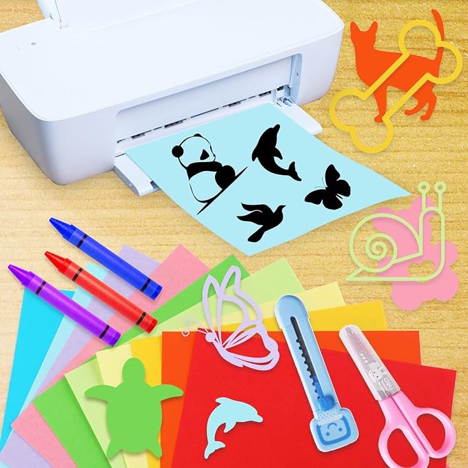 SANNIX 200 Sheets 10 Colors Colored Paper A4 Printer Copy Paper Stationery Multipurpose Colored Printing Origami Paper for DIY Kids Art Craft 8.5" X 11"
