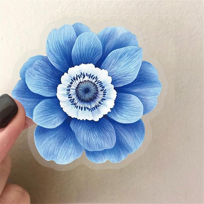 50PCS Flower Stickers PET Transparent Stickers Colorful Nature Decals Waterproof Decorative Decals for Scrapbook DIY Crafts Album Bullet Journal Planner Water Bottles Phone Cases Laptops