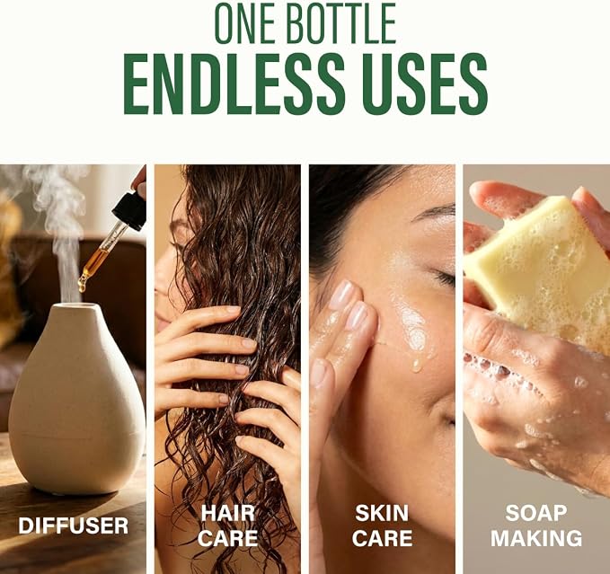 Kukka 100% Pure Ginger Essential Oil for Skin, Diffuser, 4 Fl Oz | Undiluted Ginger Oil for Scalp Care, Warming Massage Blends, Diffuser Aromatherapy & DIY Soap Making