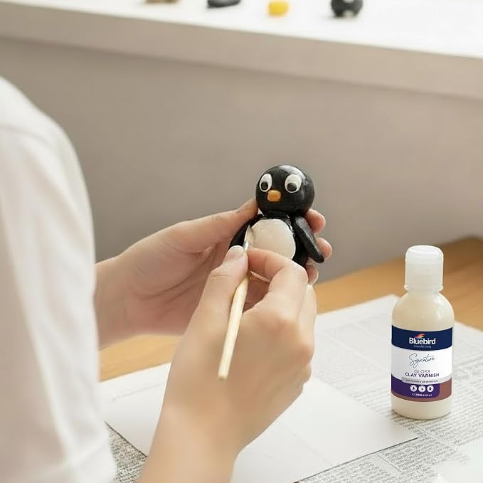 Bluebird Signature Air Dry Clay Glaze - Air Dry and Polymer Clay Varnish, Prevents Cracking and Scratches (8.5 Fl Oz)