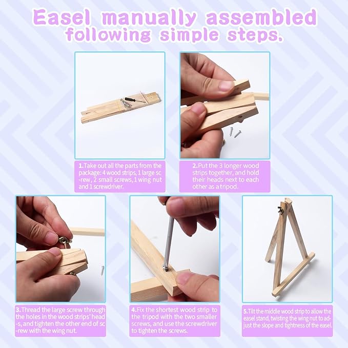 VIGEGU Black Cat Pond Paint by Numbers Kit for Adults with Framed | Paint by Number with Wooden Easel DIY Nice Box Acrylic Oil Painting,for Wall Decor 8x12inch