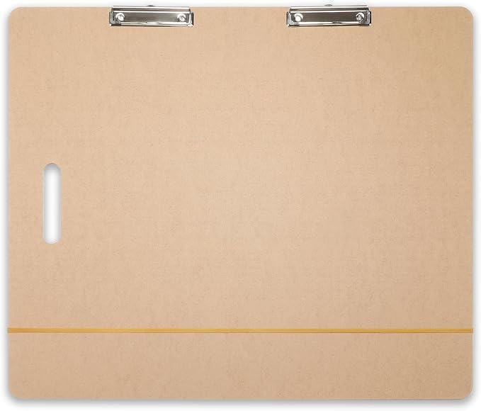 23" x 26" Drawing Board, Artist Sketch Boards with Handle for Drafting Art, Portable Wooden Clipboard for Studio Fit in Artists Tote