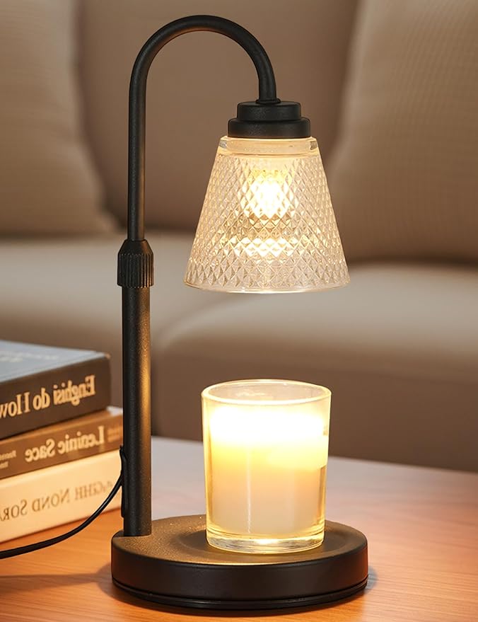 Candle Warmer Lamp with Timer Home Decor Birthday Gifts for Women Mom Her | Dimmable Candle Warmer for Jar Candles, Height Adjustable Wax Melt Warmer, Room Decor Desk Lamp, House Warming Gifts New Home