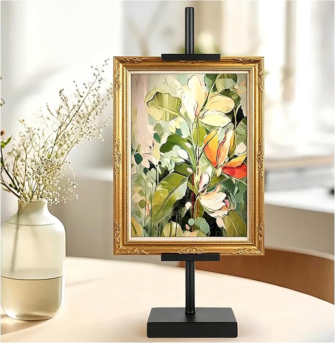 18'' Adjustable Tabletop Easel Stand, Black Easel for Display | Picture Easels for Display, Picture Frame Stand, Adjustable Art Easel,Picture stand for Artwork, Photo,Sign.