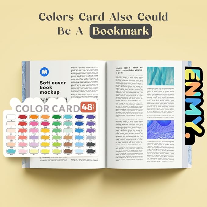 48 Colors Acrylic Paint Pens, Direct Liquid Acrylic Paint Marker Pens, Fabric Markers for Textile, Canvas, Rock, Glass, Wood, Paper, DIY, Acrylic Coloring Markers for DIY Craft Supplies