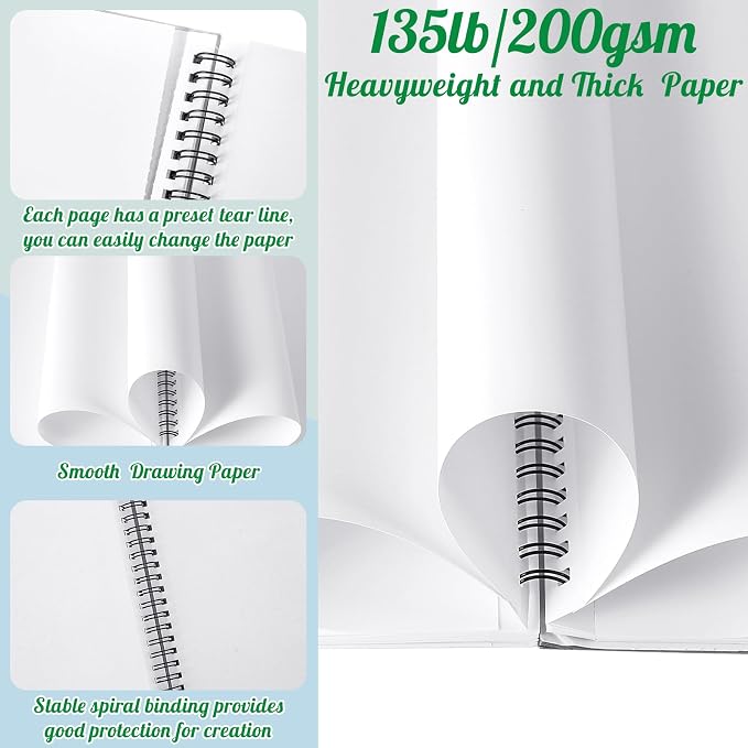 5.5 × 8.5 Inch Marker Paper Pad, 30 Sheets, 200gsm, Double-Sided