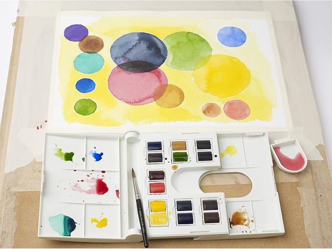 Winsor & Newton Professional Watercolor Paint Set, 12 Half Pan Field Box | 12 Half Pans, Unrivalled Transparency, Single Pigment Vibrant Colors, Archival Permanence, Heritage Brand, Finest Pigments