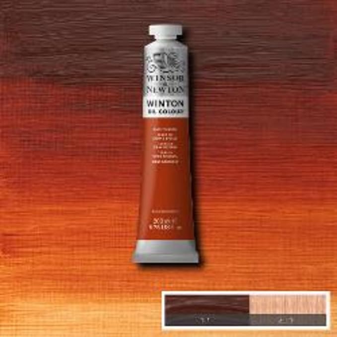 Winsor & Newton Winton Oil Color, 200ml Tube, Burnt Sienna | High-quality pigments, Durable, Lightfast, Permanent, Uniform Consistency, Great Pigment Load
