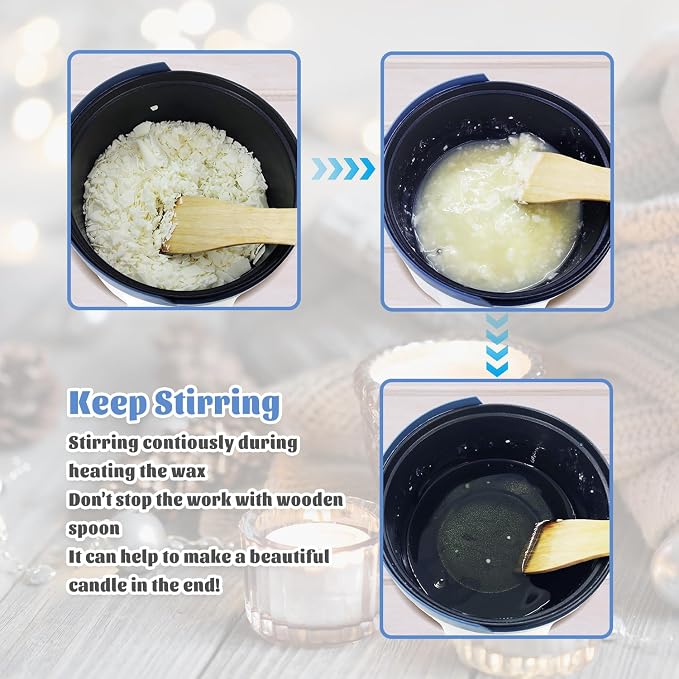 Ksedcon Electric Wax Melter for Candle Making with Pouring Spout, Non-Stick Small Candle Melting Pot