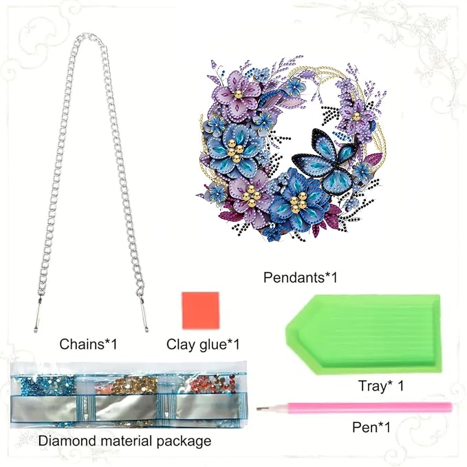 RYMILIE Hanging Diamond Art Kits for Adults Flowers 8x8inch