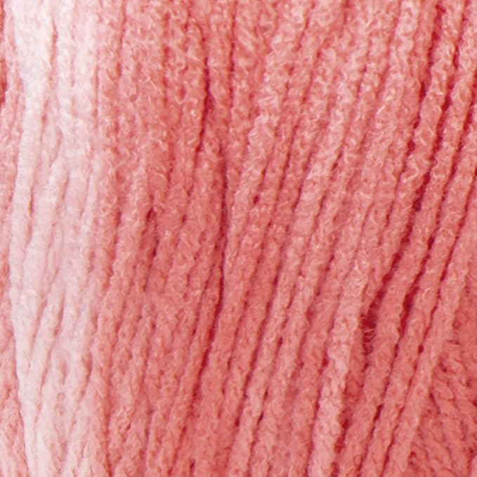 Red Heart Super Saver Ombre Yarn for Crocheting, Sea Coral, 2-Pack