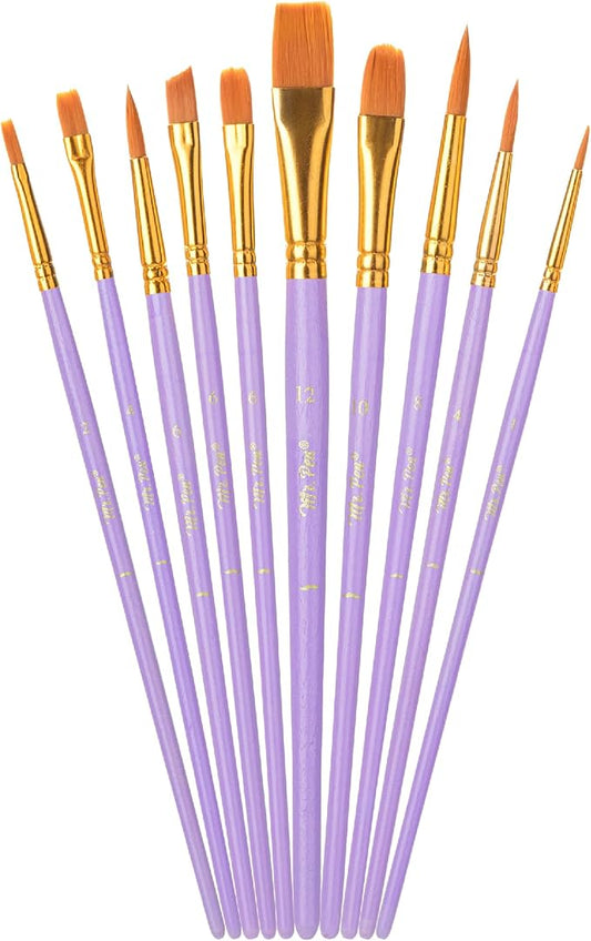 Mr. Pen- Acrylic Paint Brushes Set, 10 Pack, Round & Pointed Tip