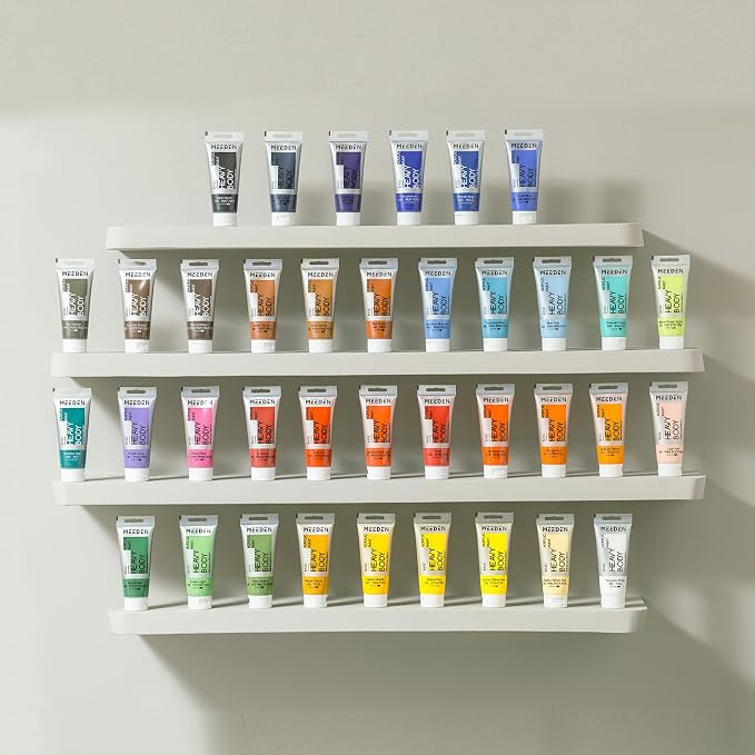 MEEDEN Acrylic Paint Turquoise Blue: 100ml/3.38oz x 2 with Titanium White | Heavy Body Artist Acrylic Paint Set for Canvas, Wood & Craft, Non-toxic Creamy Art Paint with Titanium White for Mixing