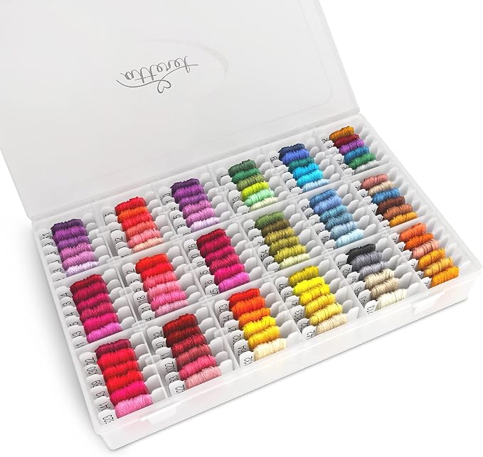 108 Color Embroidery Floss Kit, Cross Stitch Thread Storage Box
