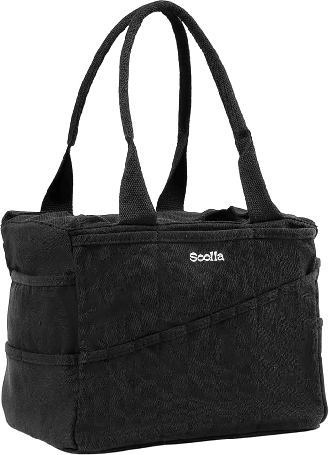 Soolla Studio Bag: Art Supply Storage Organizer & Pottery Tool Bag, Washable Tote, Yarn Bag, Crochet, 30 Pockets, 15+ Colors