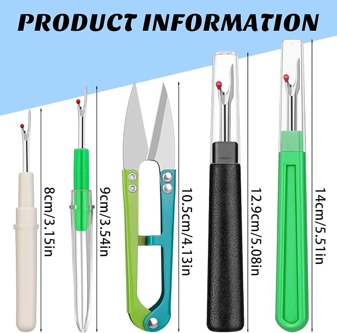Seam Ripper, 2 Big and 2 Small Seam Rippers for Sewing, Stitch Remover Tool