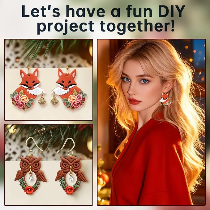 9 Pack Christmas Themed Polymer Clay Cutters