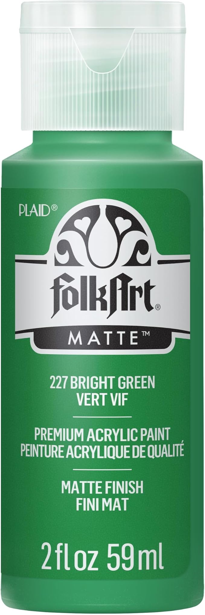 FolkArt Acrylic Paint in Assorted Colors (2 oz), 227, Bright Green