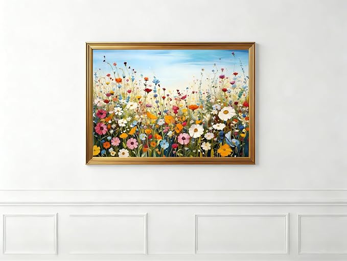 Wildflower Field 5D Diamond Painting Kits for Adults, Daisy Meadow 16x12"