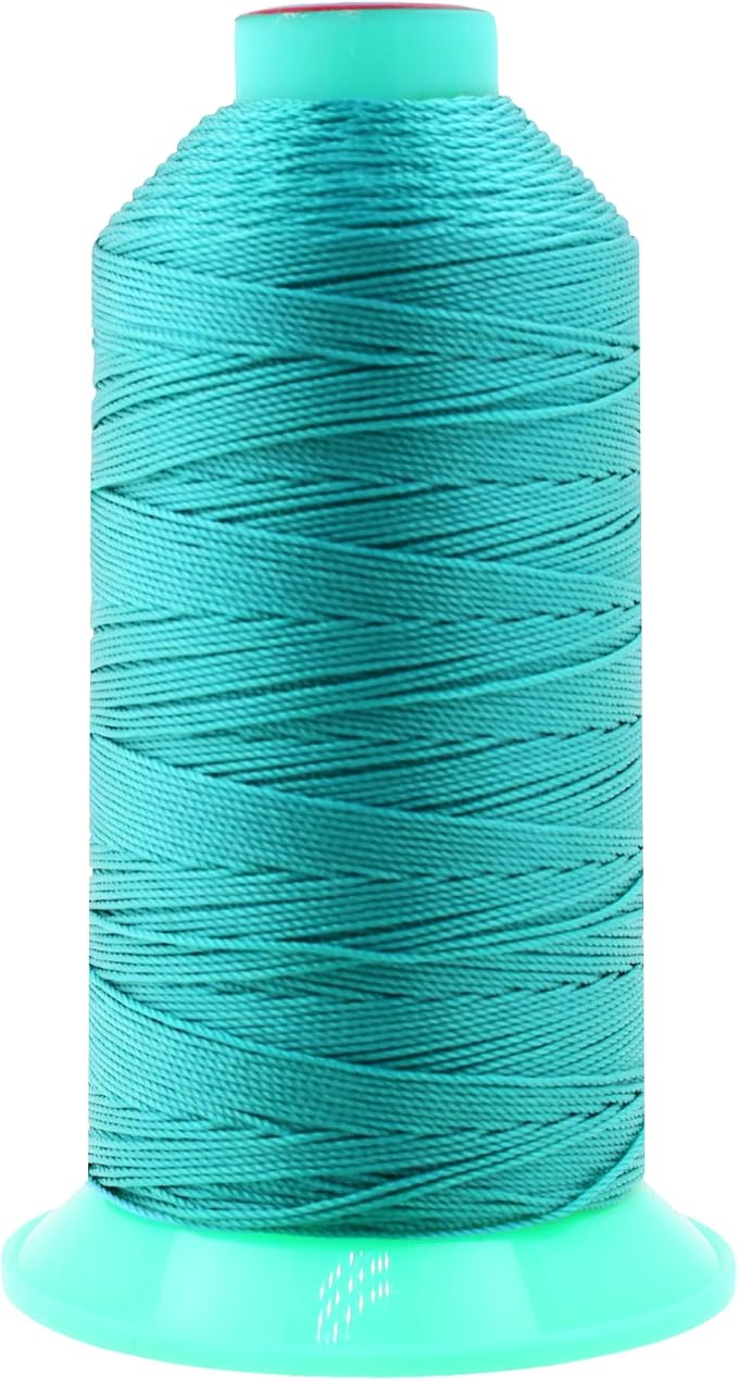 Mandala Crafts Size 346 210D T350 Turquoise Bonded Nylon Thread, 415 YDs
