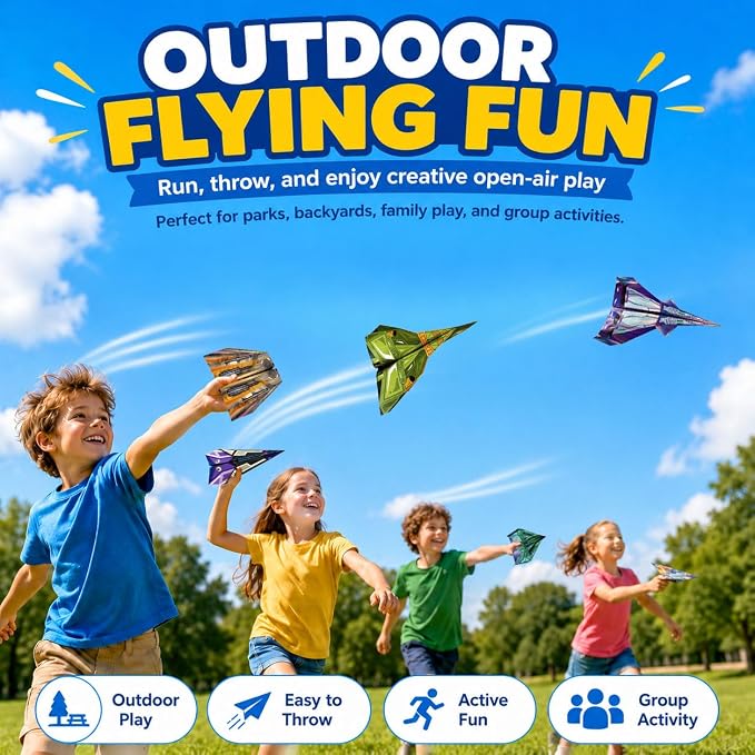 Xuoent Paper Airplane Kit, Origami Kit for Kids, World Classic Paper Planes