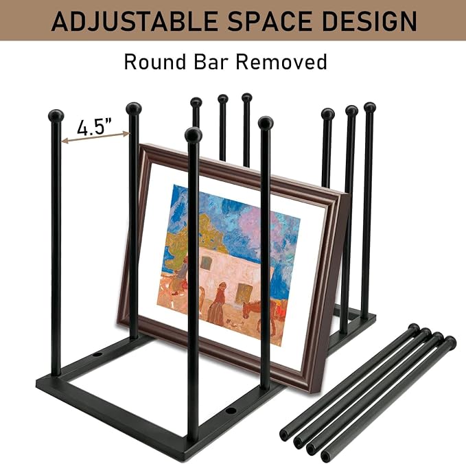 Art Storage Rack, Art Drying Rack, Art Canvas Organizer, Paint Display Rack Metal Easel Display Stands for Canvas Boards, Panels, Prints, Frames, Artworks, Gallery