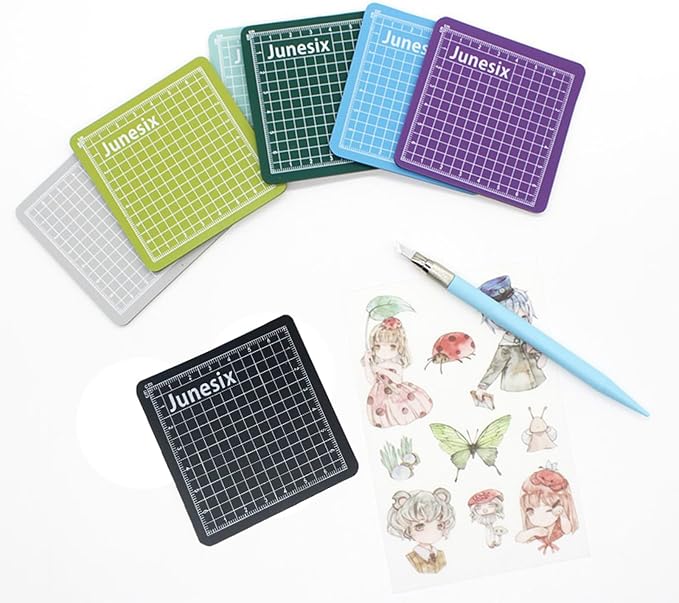 Self-Healing Cutting Mat, 4PCS Mini Sewing Mat with Double Sided Craft Cutting Board for Sewing, Crafts, Hobby, Fabric, Precision Scrapbooking Project