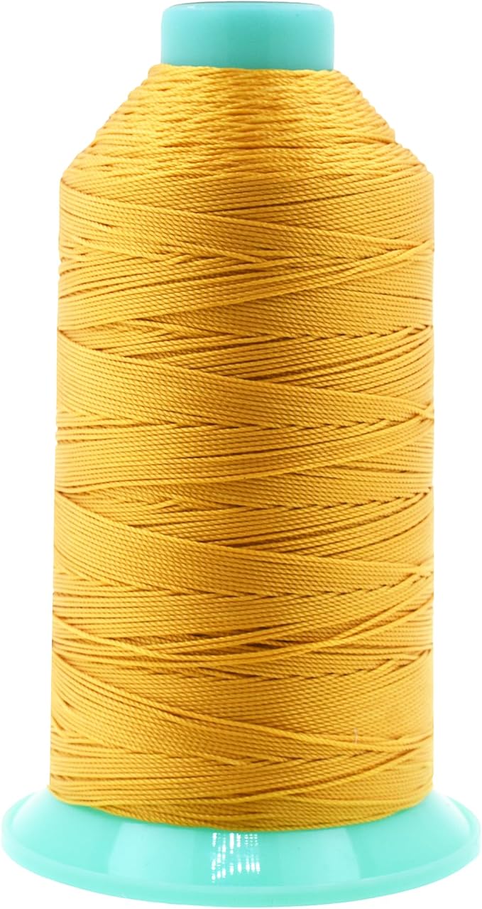 Mandala Crafts Size 277 840D T270 Gold Bonded Nylon Thread, 800 YDs