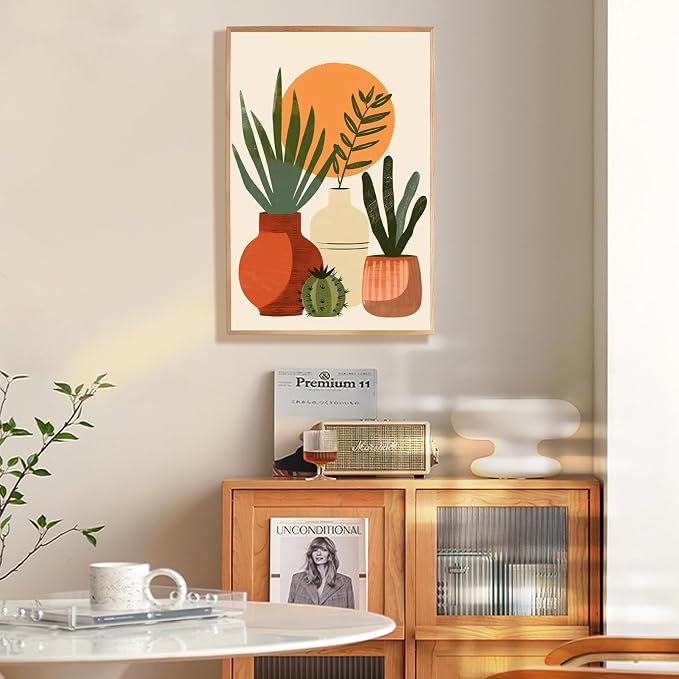 Easy Plant Framed Paint by Numbers Kit for Adults Beginner 8x12 Inch