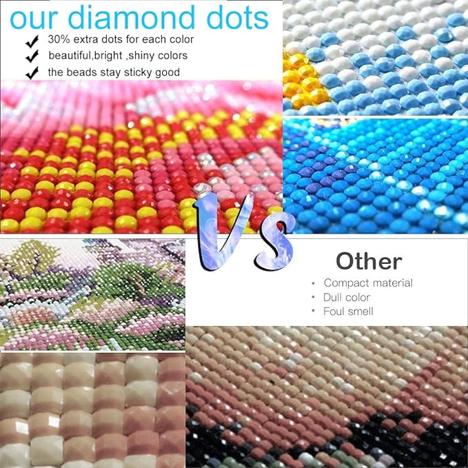 HOIYLDS Cute Turtle Diamond Painting Kits for Adults - Diamond Art Kits for Adults Beginner, DIY Full Drill Diamond Dots Paintings with Diamonds 5D Gem Art and Crafts Home Wall Decor 14x14inch