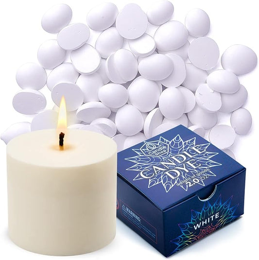 White Candle Dye 2oz for Soy Candle Making – Concentrated Wax Color Chips | Highly Concentrated Candle Wax Dyes – Candle Shop Premium Color Dye Chips for Soy Wax, Beeswax, Paraffin