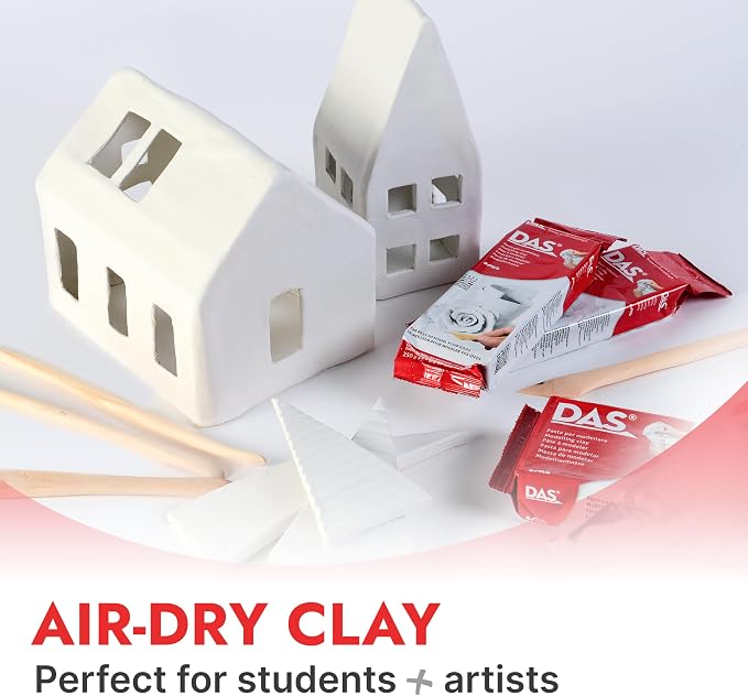 DAS Modeling Clay Air Hardening, White, 2.2lb, 1 Count | Supports classroom learning, crafts and creative activities