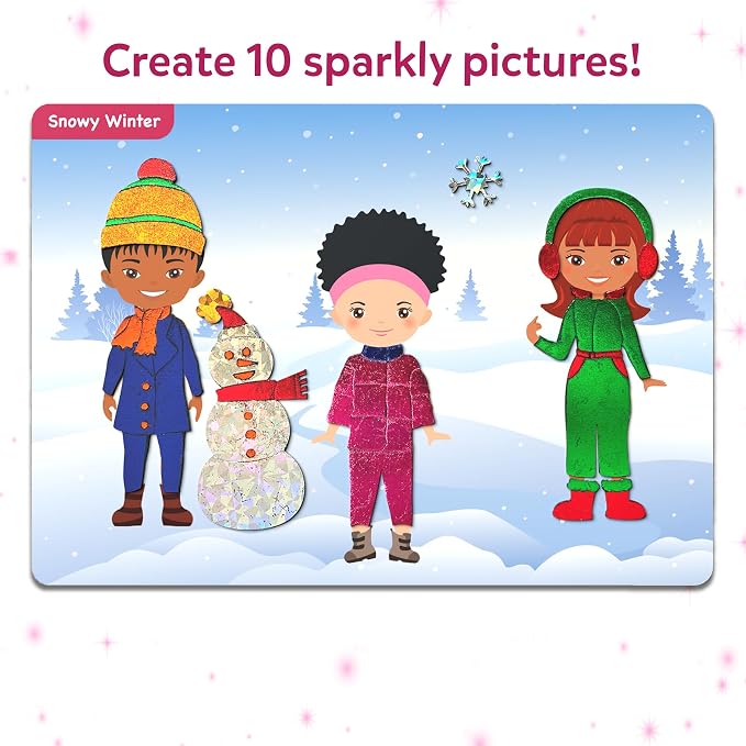 Skillmatics Foil Fun Dress Up, DIY Foil Art & Craft Activity, Gift for Kids | Travel Toys, 100+ Stickers, Fine Motor Skills, Mess-Free Art, Screen-Free, Gifts for Girls & Boys Ages 4, 5, 6, 7, 8, 9