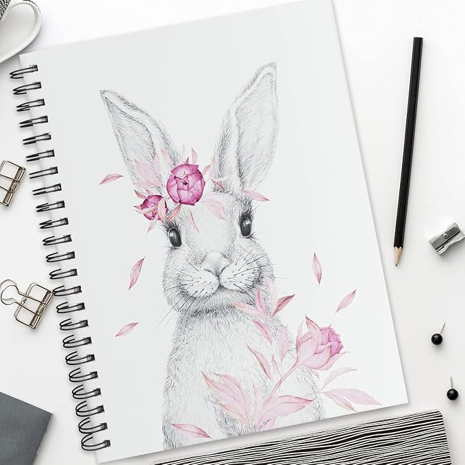 FIXSMITH 5.5"X8.5" Sketch Book,100 Sheets (68 lb/100gsm) Sketchbook | Acid Free Drawing Paper | Spiral Bound Artist Sketch Pad | for Kids, Beginners, Artists & Professionals | Bright White