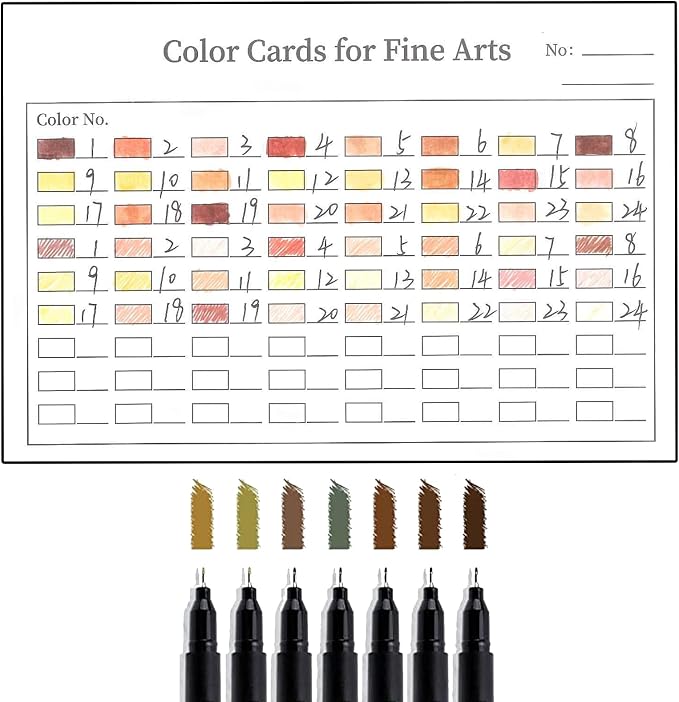Skin Tone Double Tip Brush Pens Art Markers,24 Colored Artist Fine Brush Pen Coloring Markers for Adult Drawing Art Craft Kit