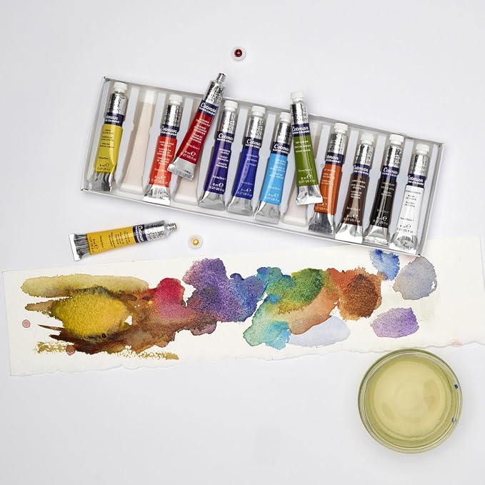 Winsor & Newton Cotman Watercolor Paint Set, 12 Colors, 8ml (0.27-oz) Tubes | Introductory Watercolor made with Fine Art Pigments, Perfect for Beginners, Lightfast & Permanent, Good Tinting Strength