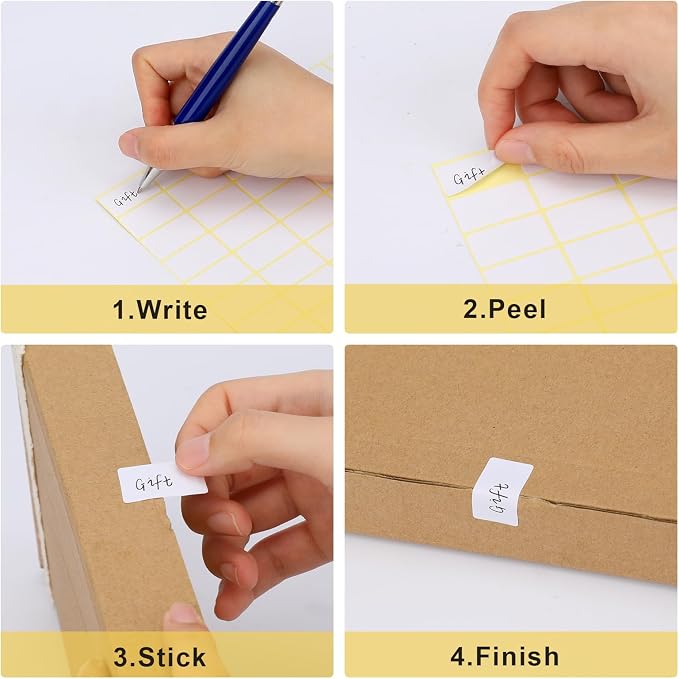 1620 Pcs File Folder Labels 0.6 x 1 Inch Blank Name Labels White Labels Stickers Writable Food Labels for Jars Boxes Envelopes School Office Kitchen