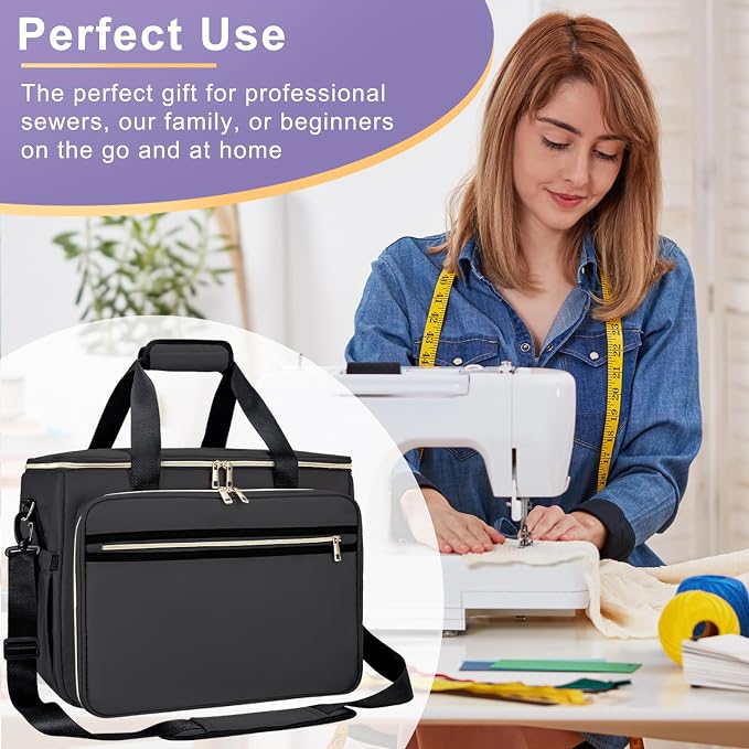 Anitor Sewing Machine Carrying Case with Removable Bottom Padding