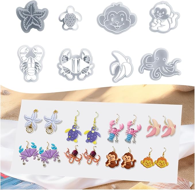 8Pcs Ocean Polymer Clay Cutters