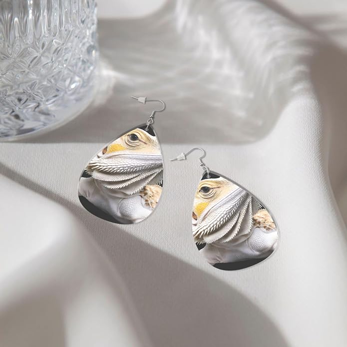 Math Formula Equation Black Drop-Shaped Earrings 2.2 x 1.5 Inches