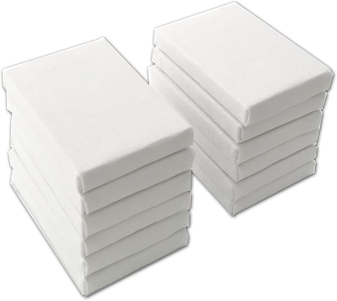 LWR CRAFTS Mini Stretched Canvas 2" X 3" Pack of 12