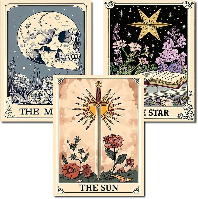 Axquilon 3 Packs Tarot Paint by Numbers Kit for Adults 12x16in