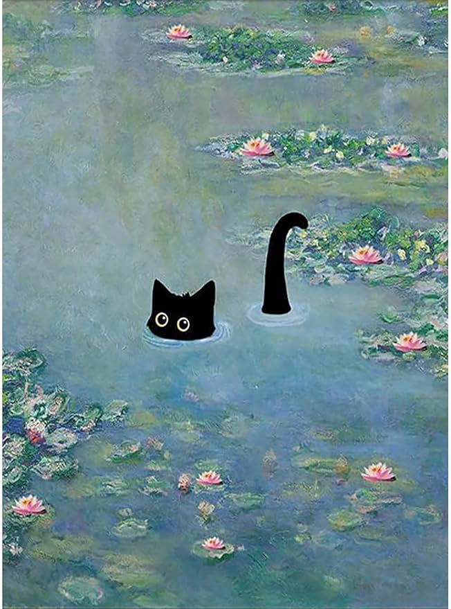 Black Cat Diamond Art Kits for Adults Cute Diamond Painting Kit Beginner