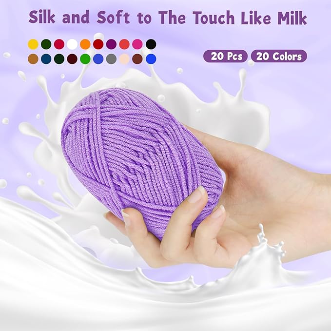 Katech Crochet Kit for Beginners, Adults, Kids Includ Everything You Needed | Crochet & Knitting Kits Includes Crochet Hooks,Large Storage Bag,Soft Yarn, Instruction Compelet Crochet Supplies-Ideal Gift