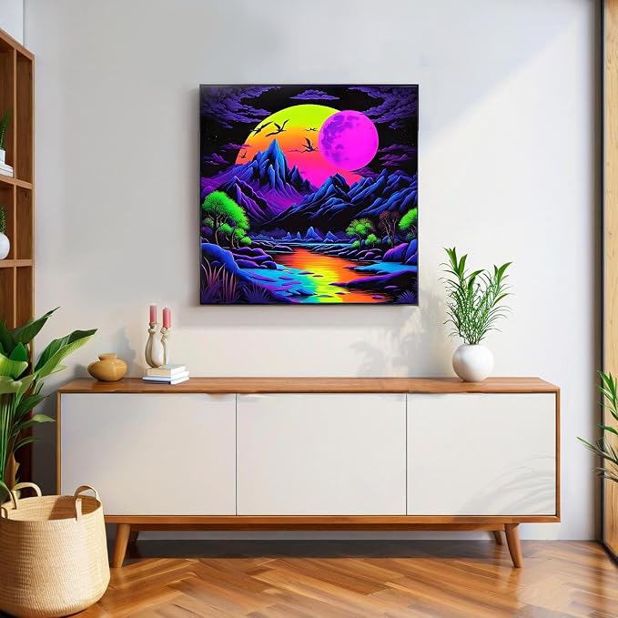 bleihum Diamond Art Kits for Adults Mountain Gem Art 13.8x13.8inch