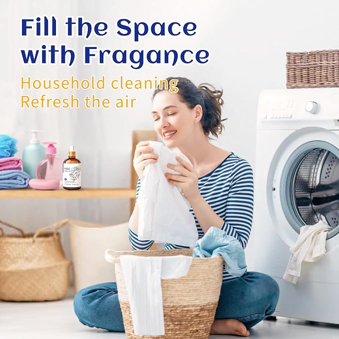 HIQILI Rose Essential Oil for Skin, Diffuser & Candle Making