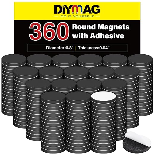 DIYMAG Magnets with Adhesive Backing, 360P Flexible Fridge Magnetic Dots