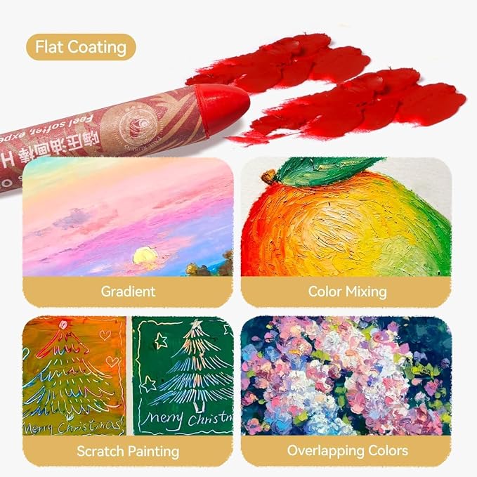 Paul Rubens Oil Pastels, 48 Colors Oil Pastels for Artists and Beginners