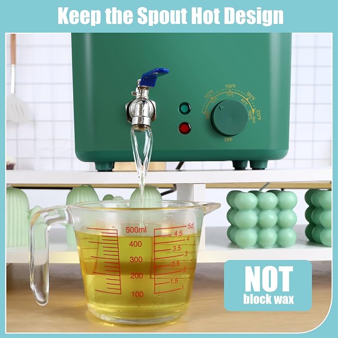 TOAUTO 8Lbs Wax Melter with Quick Pour Valve for Candle Making