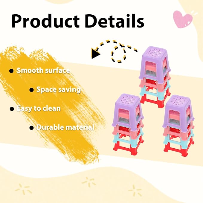 12 Pcs Canvas Stands for Mini Canvas Feet Risers - Fluid & Acrylic Pouring Paint Supplies - Solid Color Plastic Paint Pouring Tools